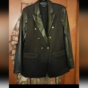 New rachel  zoe large blazer faux leather